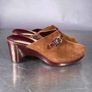 Cole Haan Mules Clogs D15806 Brown Suede Womens US Size 7 B